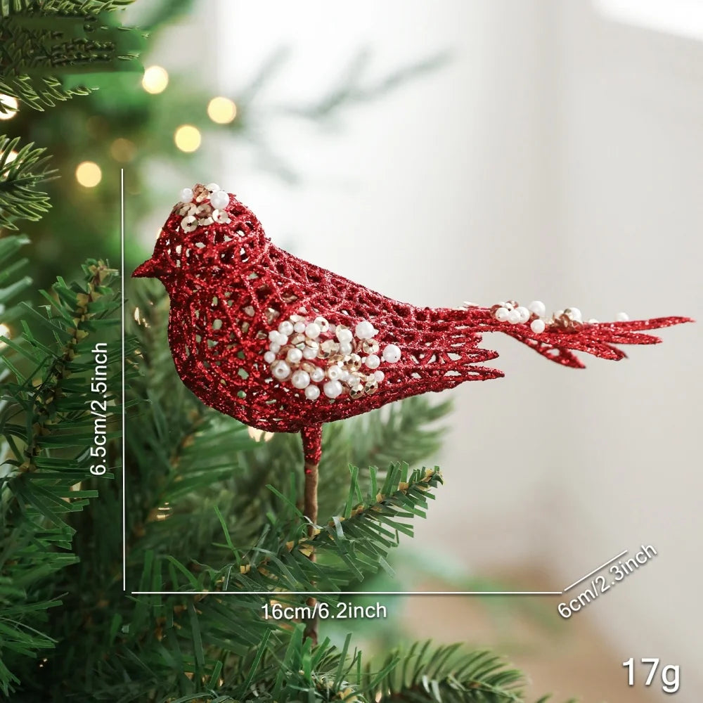 Glitter Bird Clip-On Christmas Ornament | Sparkling Tree Decor