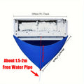 Air Conditioner Cleaning Cover Cleaning and Disinfection Cleaning Set with Drainage Pipe Summer Cleaner Brush HangingWashing Bag Zpaxo Blue