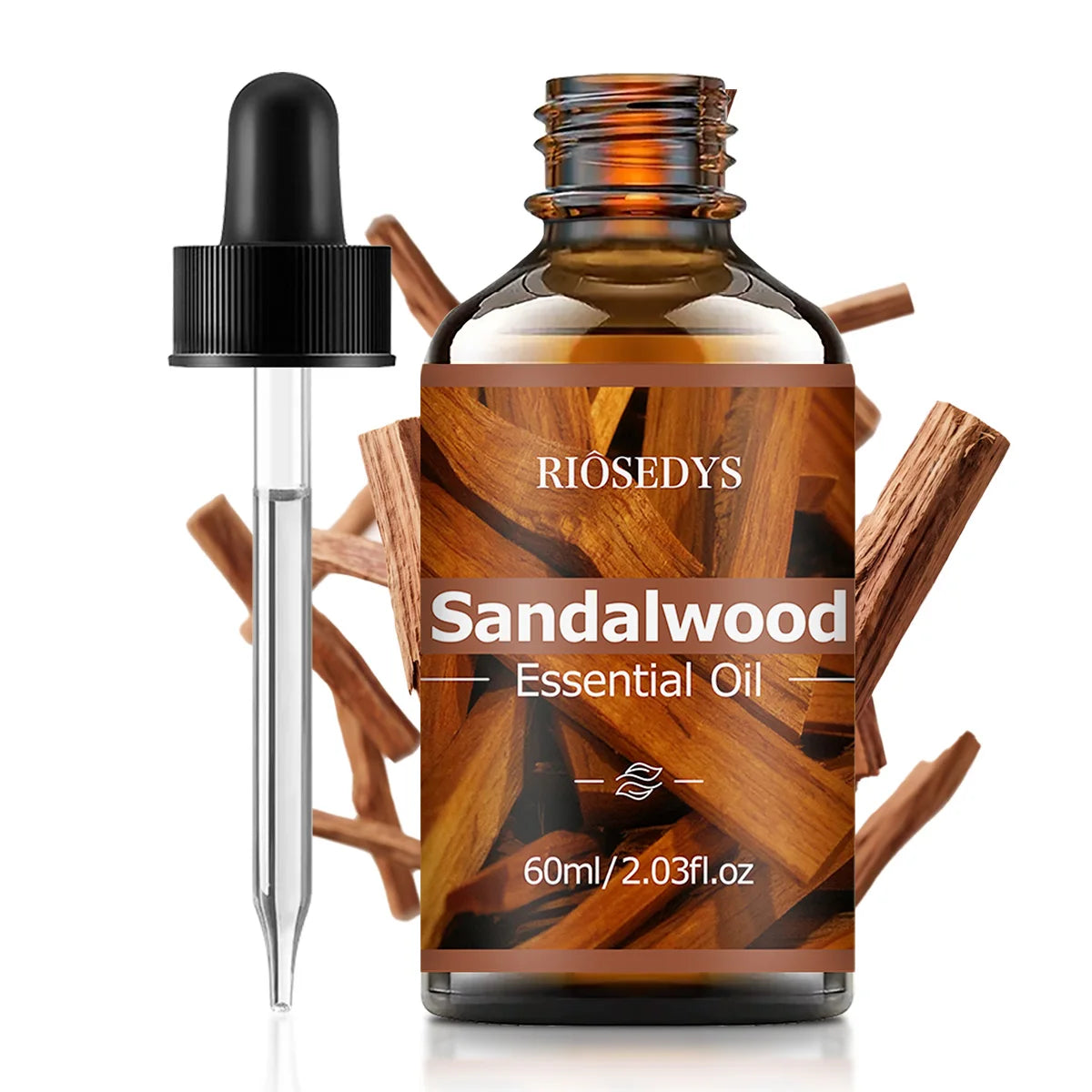 SANDALWOOD ESSENTIAL OIL moisturizing and nourishing massage oil suitable for skincare, fragrance, massage, and all skin types. Zpaxo 60ml SANDALWOOD Other