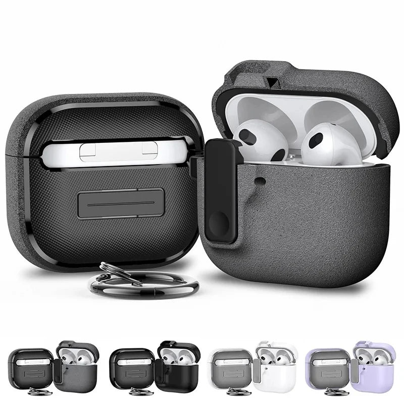 Security Lock Case For AirPods Pro 1st 2nd Gen Wireless Earphone Cases For Apple Air Pods 4 3 Cover Headphones Bumper with Hook Zpaxo