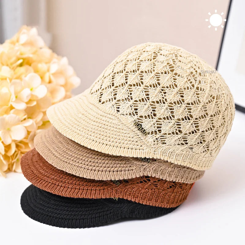 Hollowed-out Breathable Baseball Hat Soft Silky Niche Design