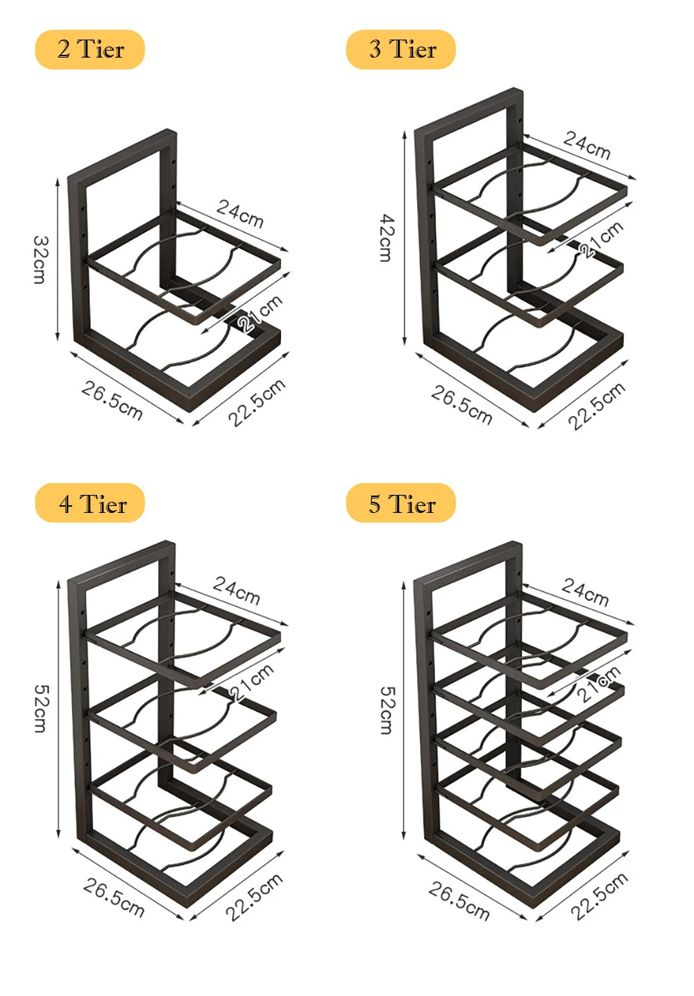 Adjustable Pot Rack Organizer, Kitchen Stainless Steel Pot Storage Rack ,Multi-Layer Household Pot and Pan Organzier for Kitchen Zpaxo