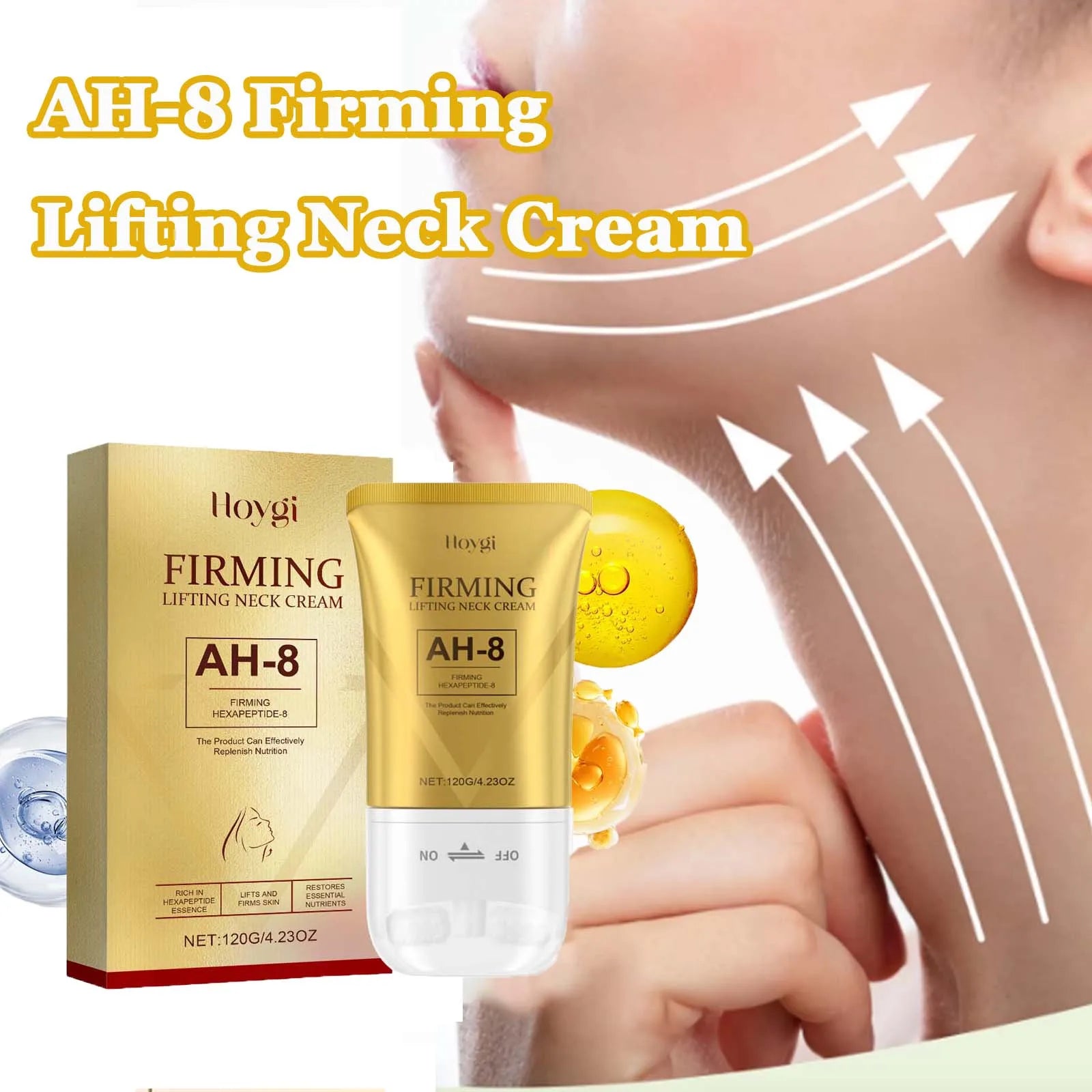 Hoygi AH-8 Neck Firming Roller Cream – Anti-Aging & Lifting Neck Firming Cream Zpaxo