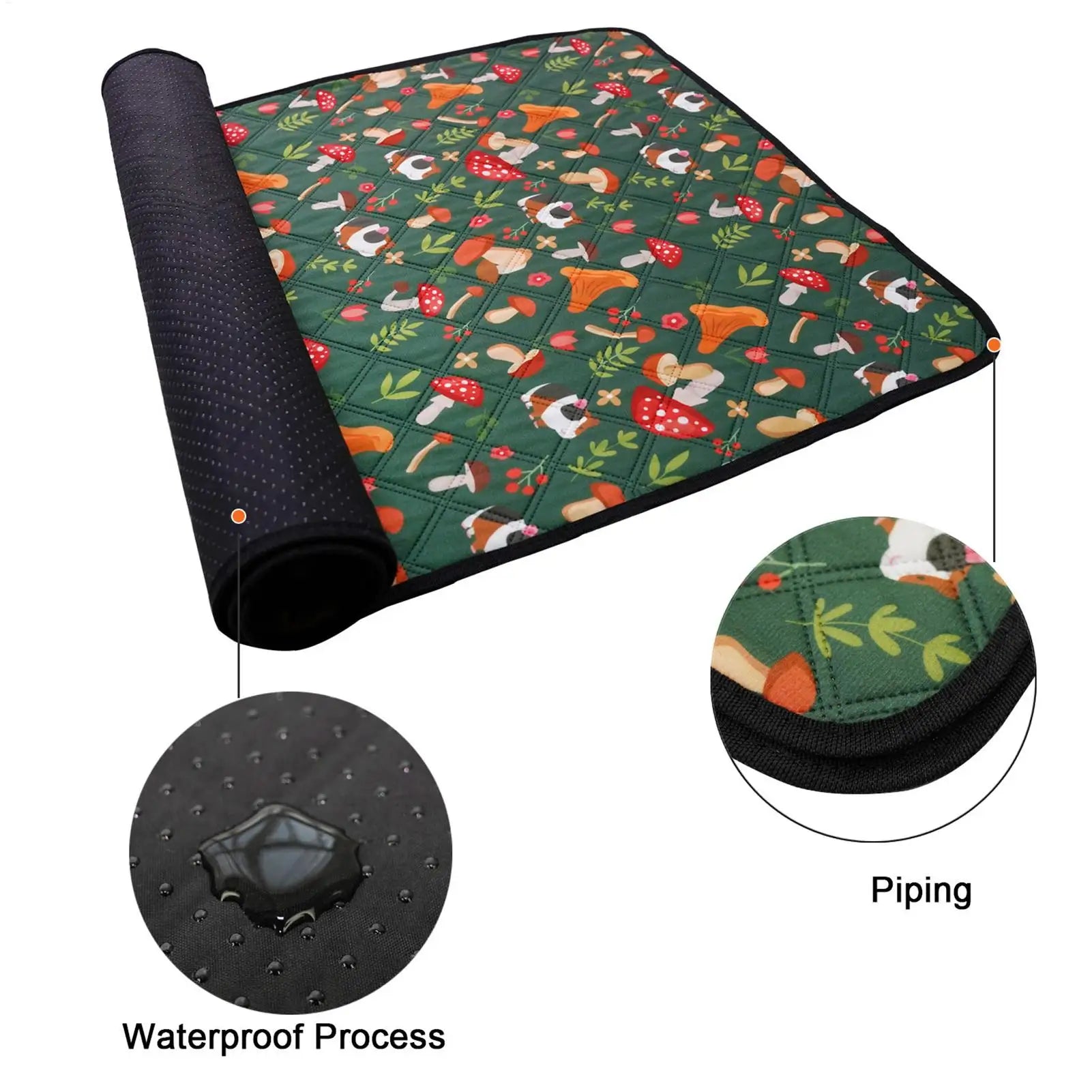 Washable Guinea Pig Cage Liner Soft Bedding Mat Small Animal Reusable