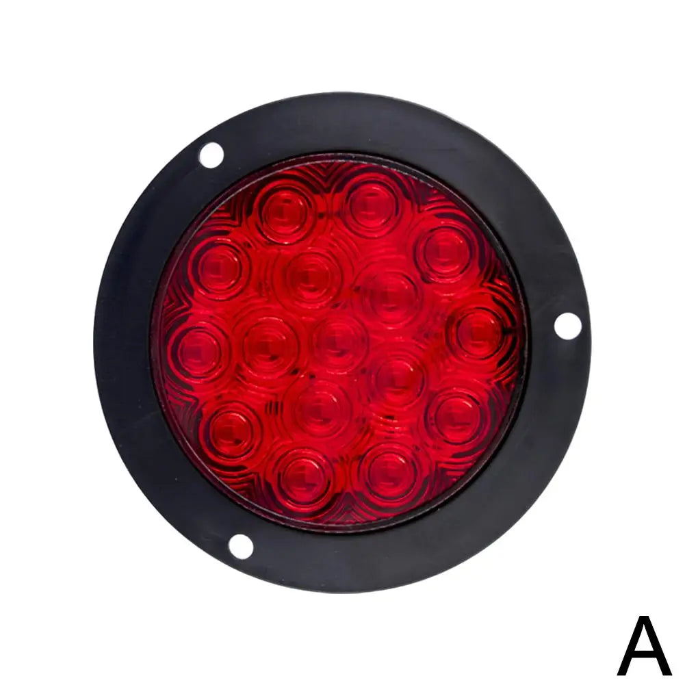 4 Inch Round 16 LED Truck Tail Light 12V-24V | Stop & Turn LED Truck Tail Light Zpaxo Red
