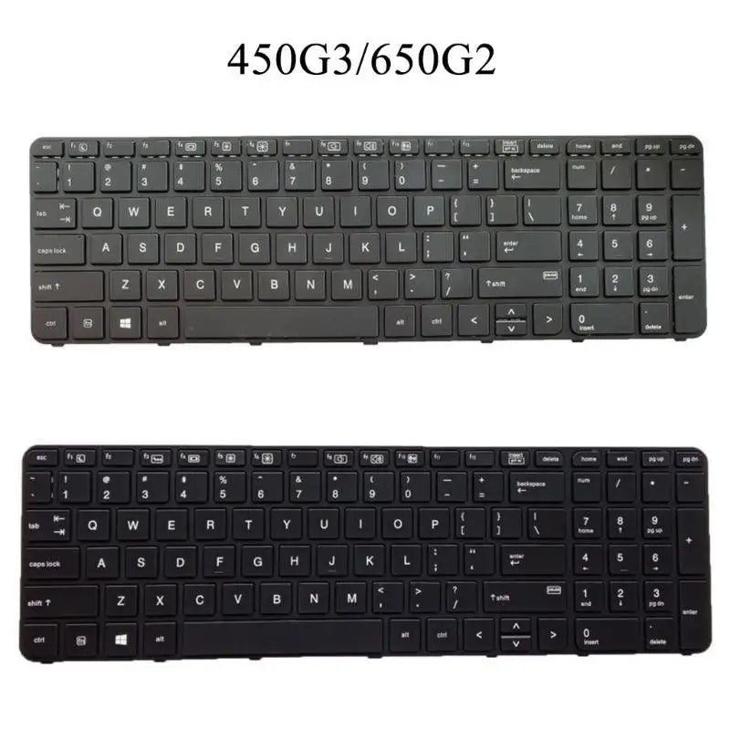 652F US Keyboard HP PROBOOK 450 G3 455 650 BACKLIT Optional Frame Zpaxo