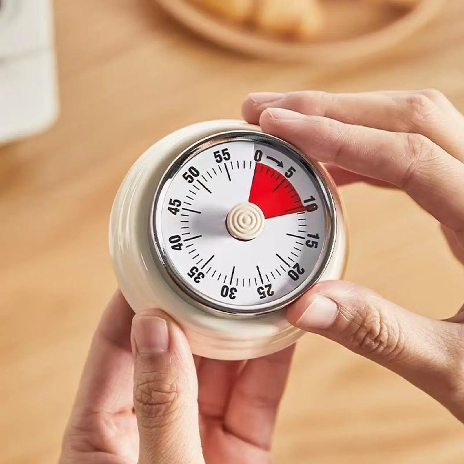 Mechanical Timer Cooking 75dB Loud Visual Countdown 60 Minute Manual