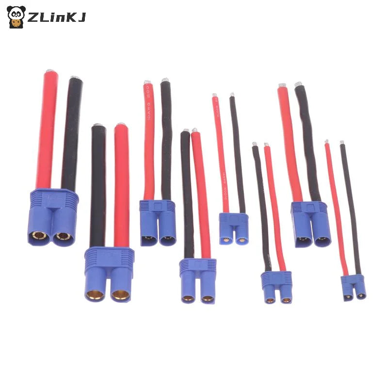 ▶1PCS EC2/3/5/8 Male/Female Plug Jack Wire Connector Battery Connector For Car RC Battery Toys Charging Adapter DIY Lipo Battery Zpaxo