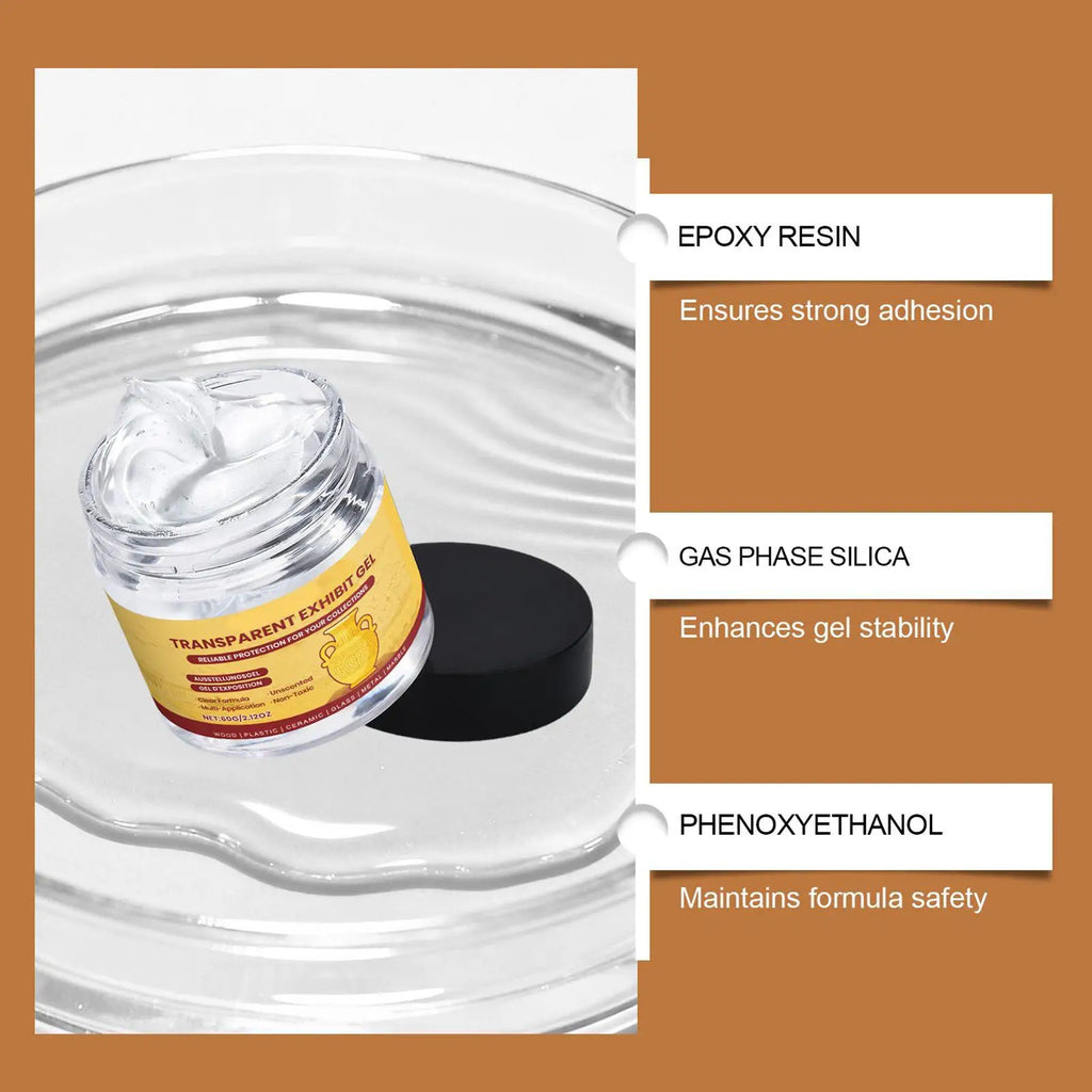 Clear Removable Exhibit Gel Museum Wax Adhesive Antiques Ceramics