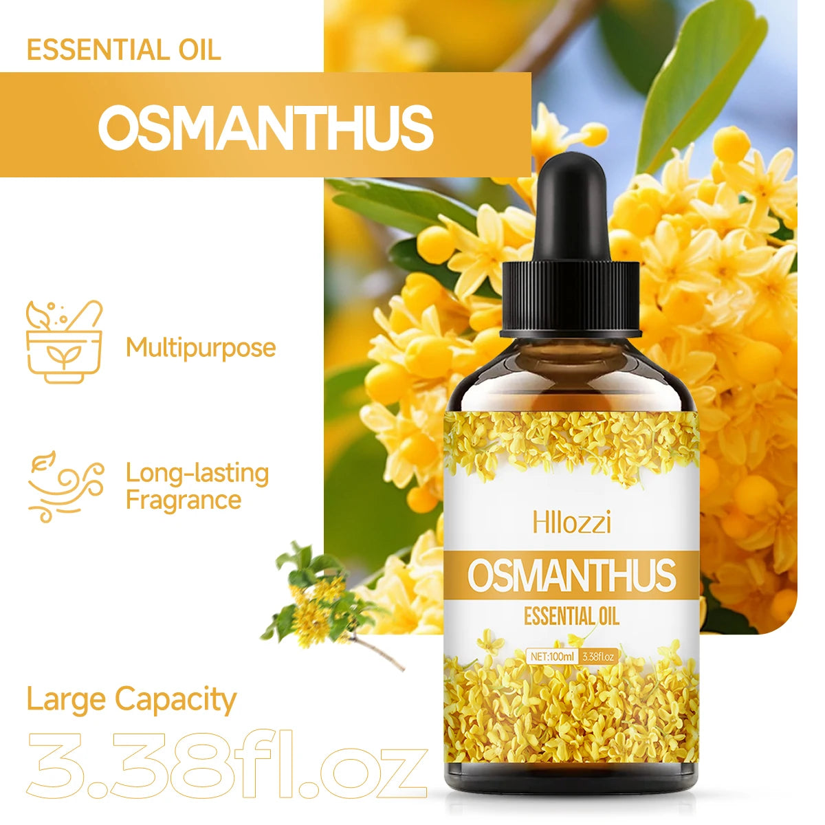OSMANTHUS ESSENTIAL OIL a high-quality moisturizing nourishing massage oil with a refreshing scent, suitable for all skin types Zpaxo