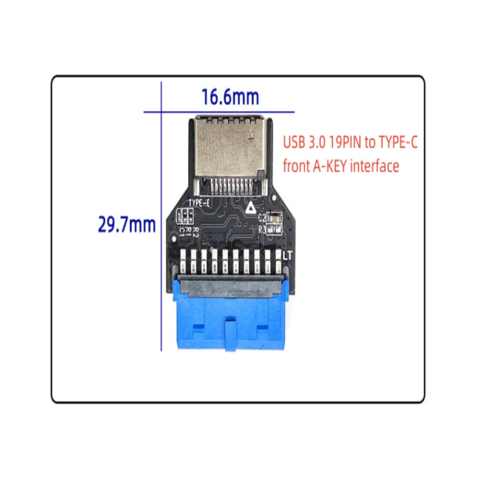 USB Header Adapter Riser 3 0 19Pin 2 E 20Pin Converter Chassis Front