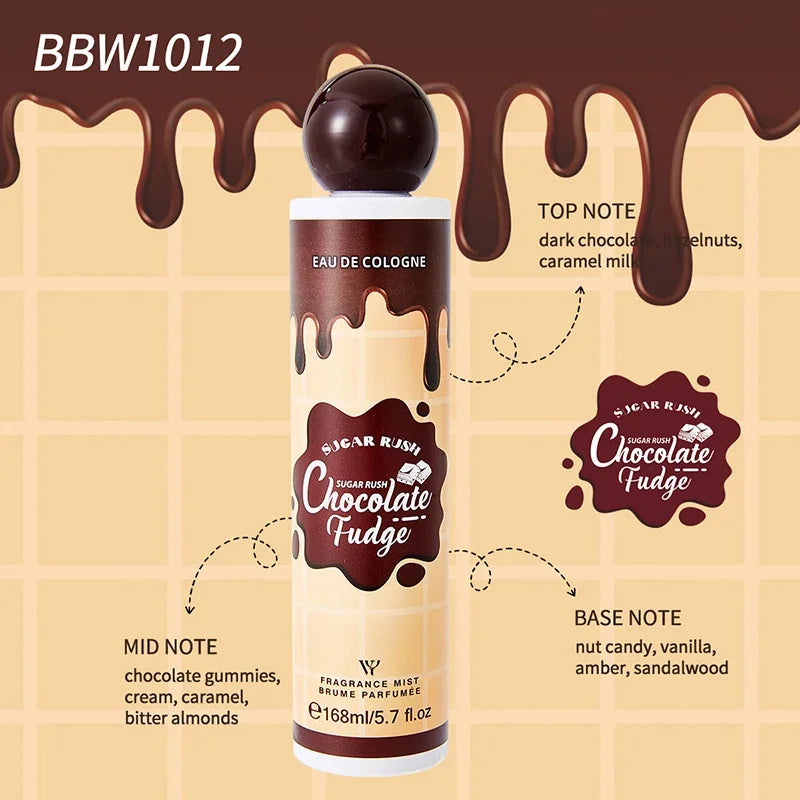Sublime Gourmet Fragrance Mist, Unisex Fresh Berry Sweet Cookie Chocolate Cream Scent Body Spray 168ml Alluring Aroma Splash Zpaxo Chocolate Flavor 168ml