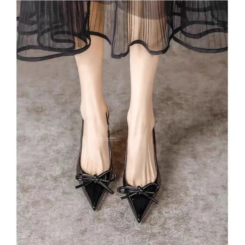 Fashion Women's Heels Sandals Red Sexy Bow Ankle Belt Pointed Wedding