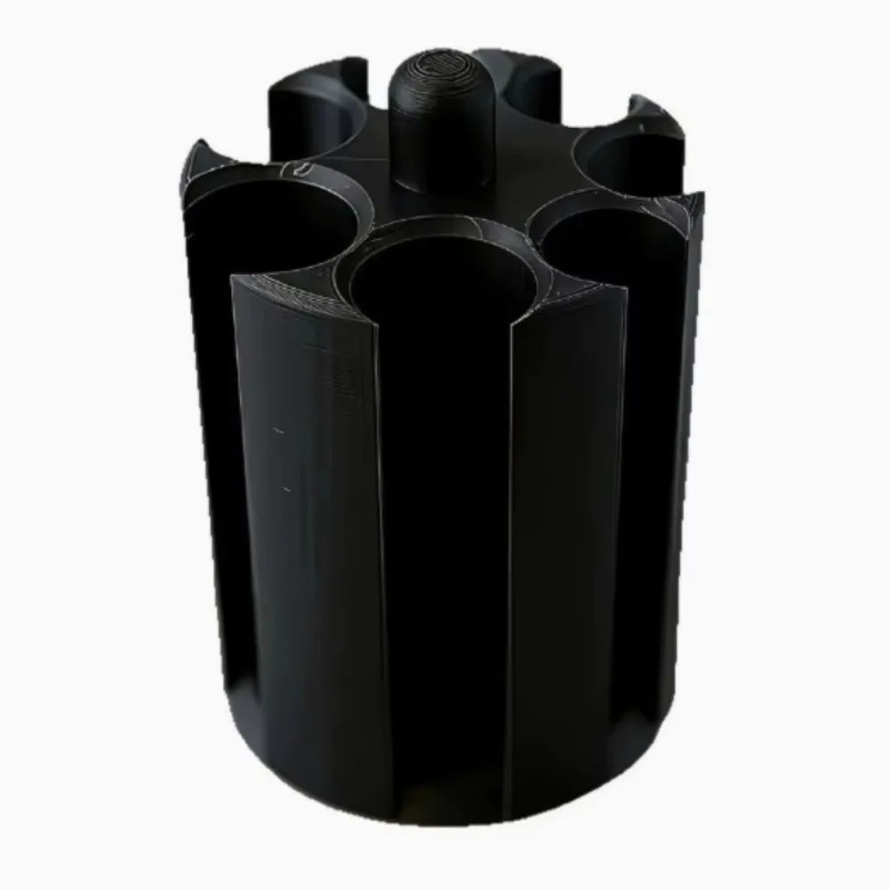 7 Slots Cylindrical Coin Holder 3D Printed Space Saving Car Organizer Zpaxo Black