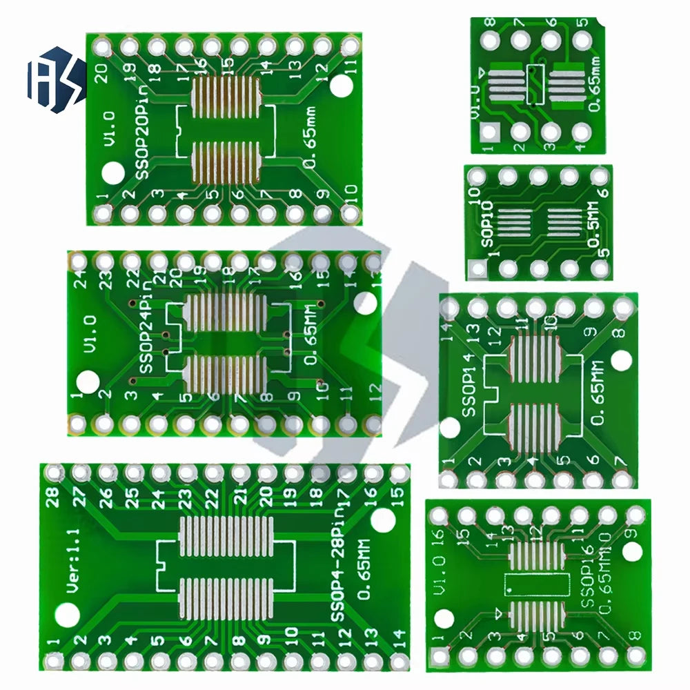 SMD DIP Adapter PCB Converts SOP MSOP SSOP TSSOP SOT23 8-28 Pins Zpaxo