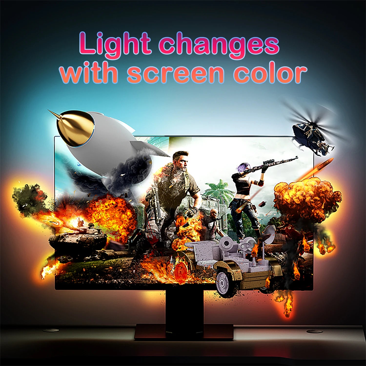 Smart Gaming LED Strip Lights Computer Sync Light Strip Monitor RGB Screen LED Backlight For Gaming Room Atmosphere Decor Zpaxo