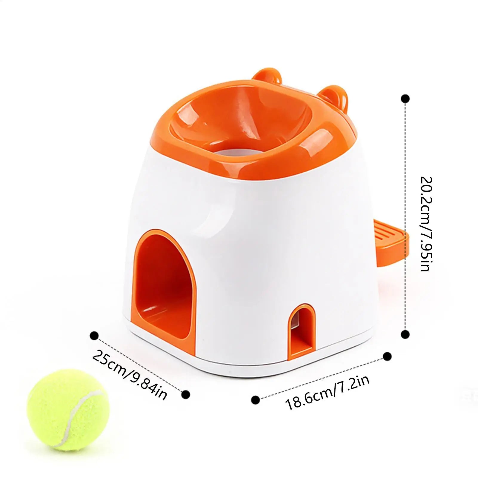 Tennis Ball Thrower For Dogs Interactive Training Toy Dog Fetch Machine With Treat Dispenser For Apartment Living Room Home Zpaxo