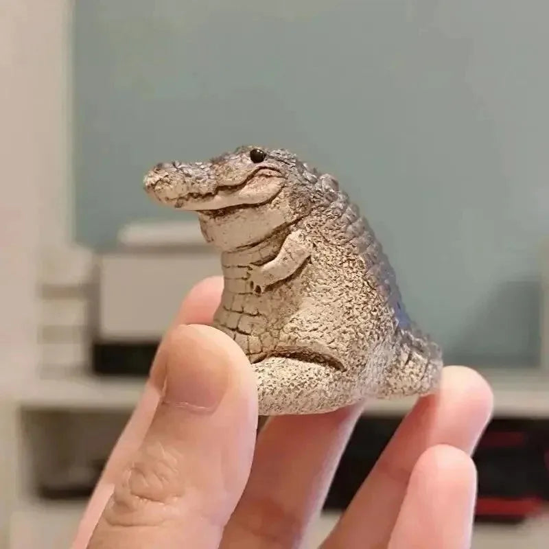 Crocodile Tea Pet Ornament – Resin Figurine for Tea Ceremony Tea Pet Figurine Zpaxo
