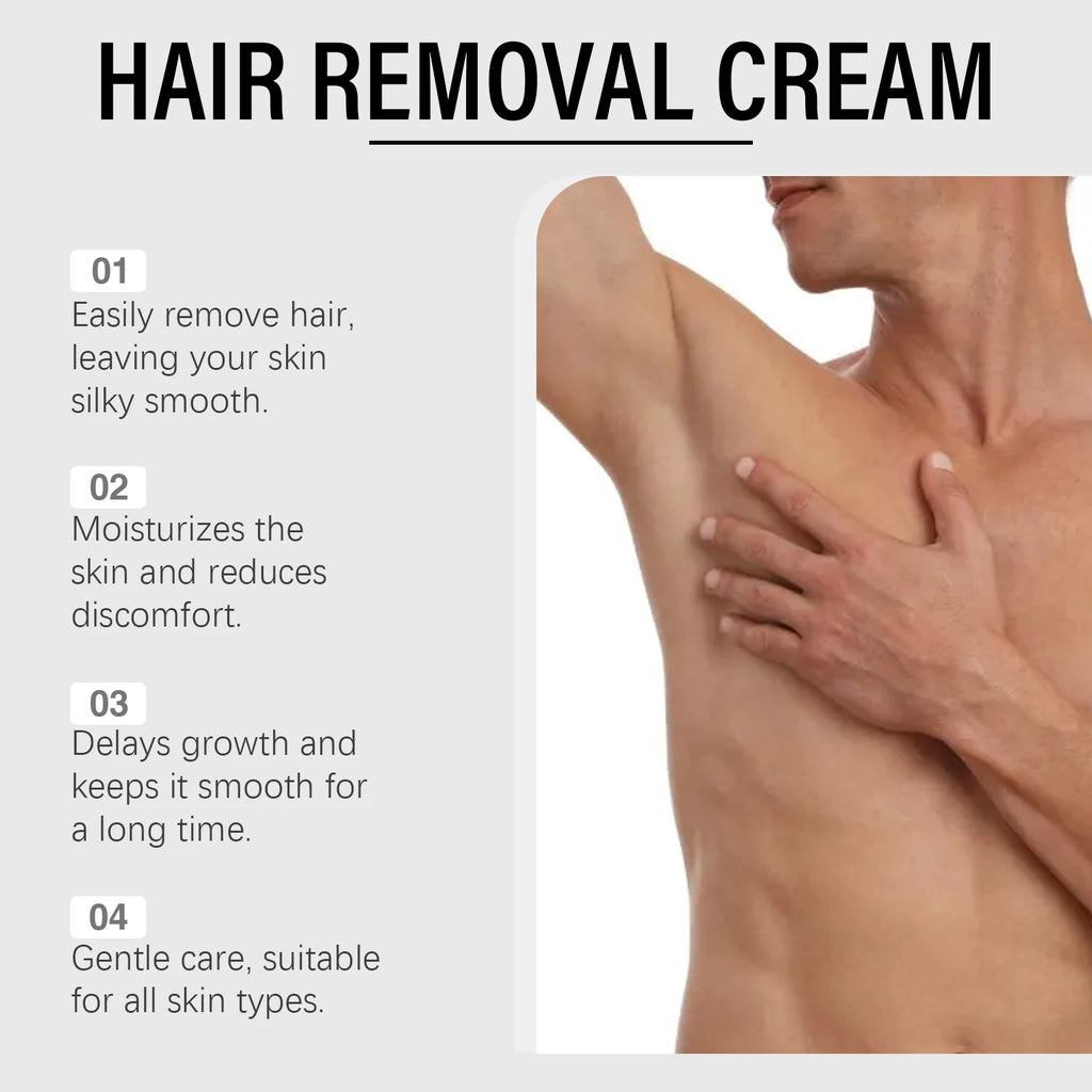 Men's Avocado Hair Removal Cream – Body, Legs & Intimate Areas Hair Removal Cream Zpaxo