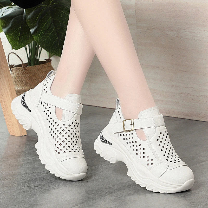 Summer Casual Shoes Women Thick Soles Women's Lightweight Soft Travel Zpaxo