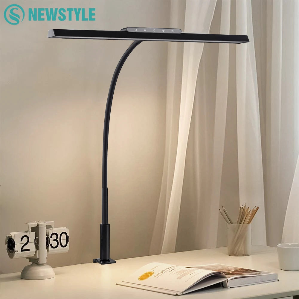 LED Single-Head Touch-Control Full-Spectrum Eye-Caring Desk Lamp 12W 80LED RA95 No Blue Light Flicker Stepless Dimming Desk Lamp Zpaxo