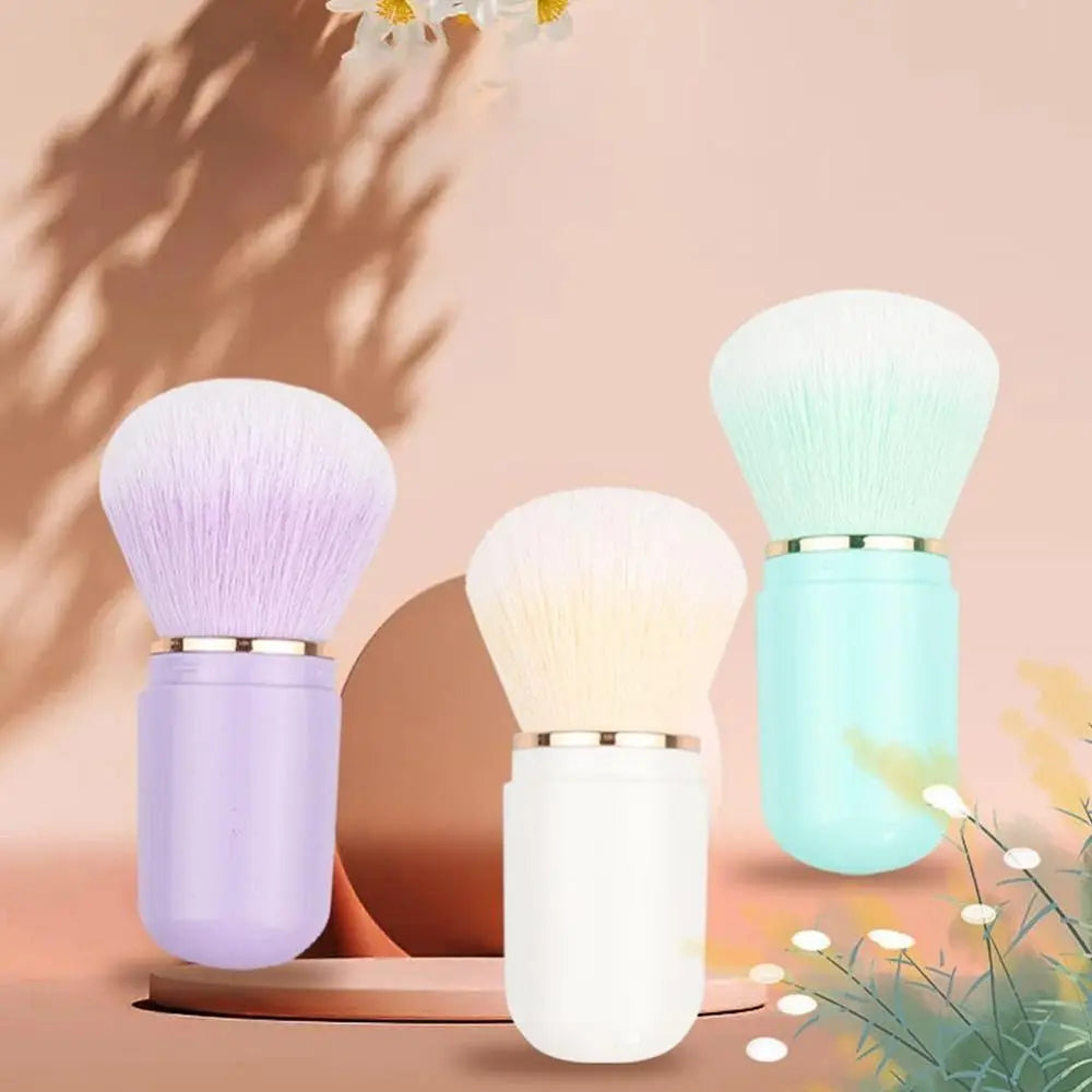 Retractable Kabuki Brush Capsule-shape Cute Travel Makeup Zpaxo