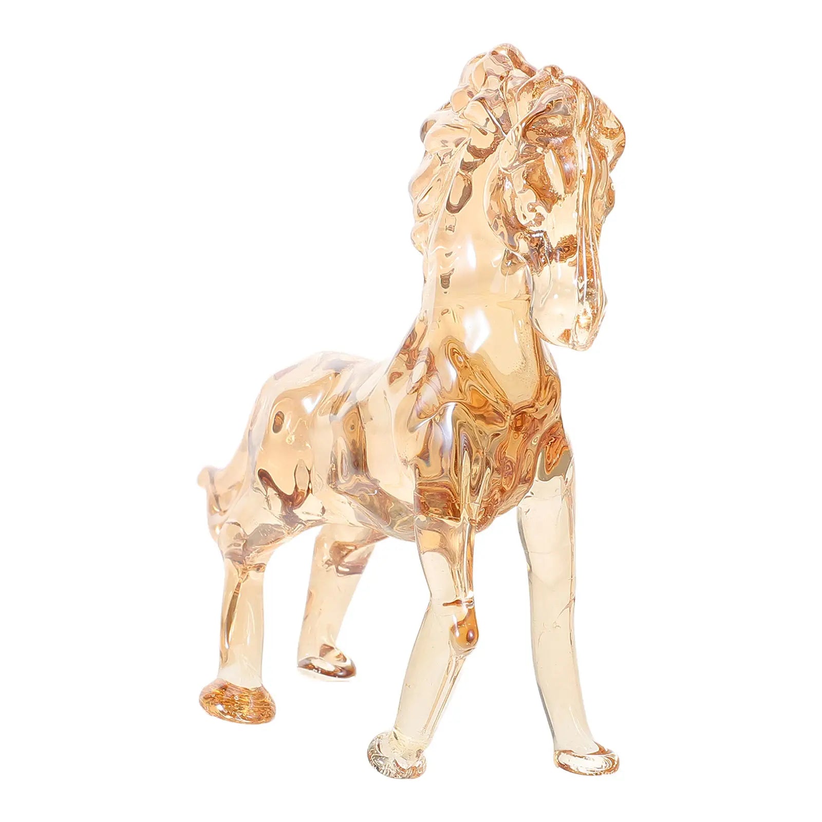 Crystal Horse Sculpture Elegant Hand-carved Animal Art Centerpiece