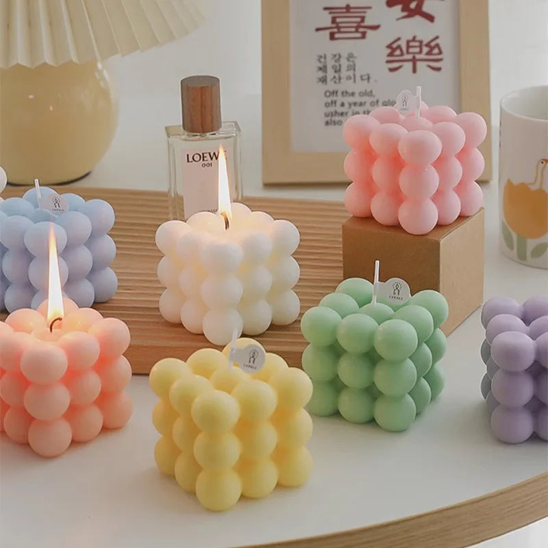 Creative Ball-shaped Soy Wax Magic Cube Aromatherapy Candle High-end