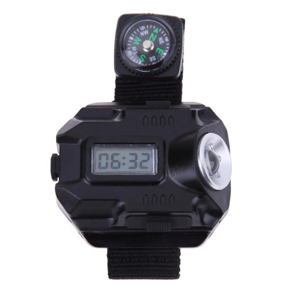 Portable XPE LED Wrist Flashlight USB Rechargeable Waterproof Light
