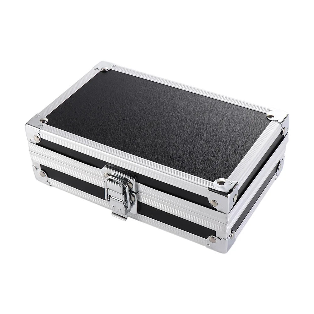 Aluminum alloy Impact Resistant Metal Outdoor Camping Metal Storage Store Items Toolbox Travel Suitcase Jewelry Box Storage Box Zpaxo black
