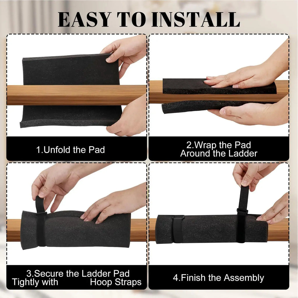 Bunk Bed Ladder Pads Anti Slip Mat Adjustable Straps Dormitory RV