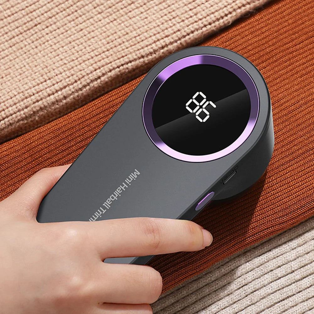 Electric Lint Remover Fabric Shaver Digital Display Debobbler Clothes Shaver USB Rechargeable Ergonomic for Clothes Sweater Zpaxo