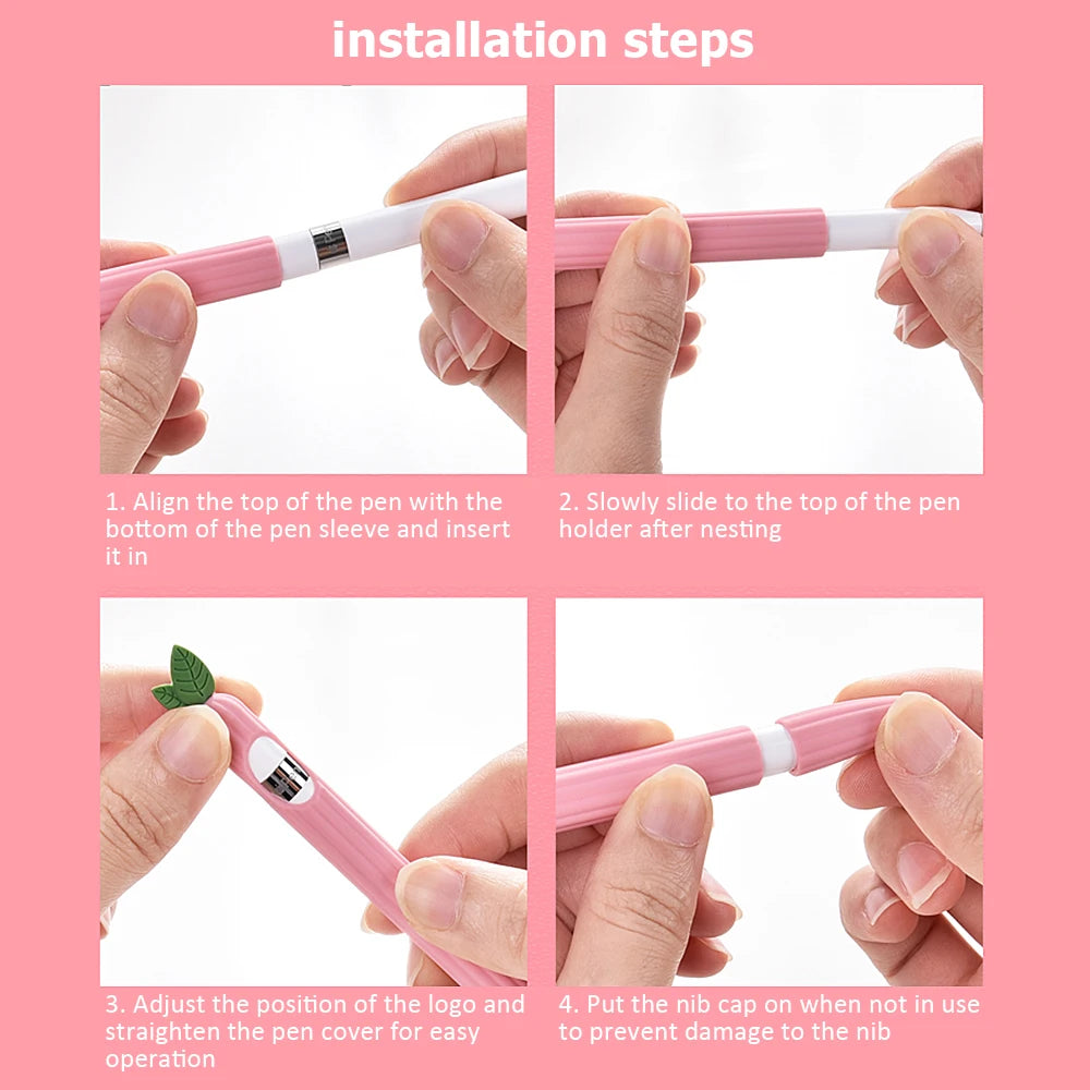 Cute Vegetables Silicone Pen Case Apple Pencil 1 2 Anti Scratch