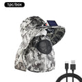 Solar Powered Fan Cap Wind Power Summer Outdoor Cross-border Large