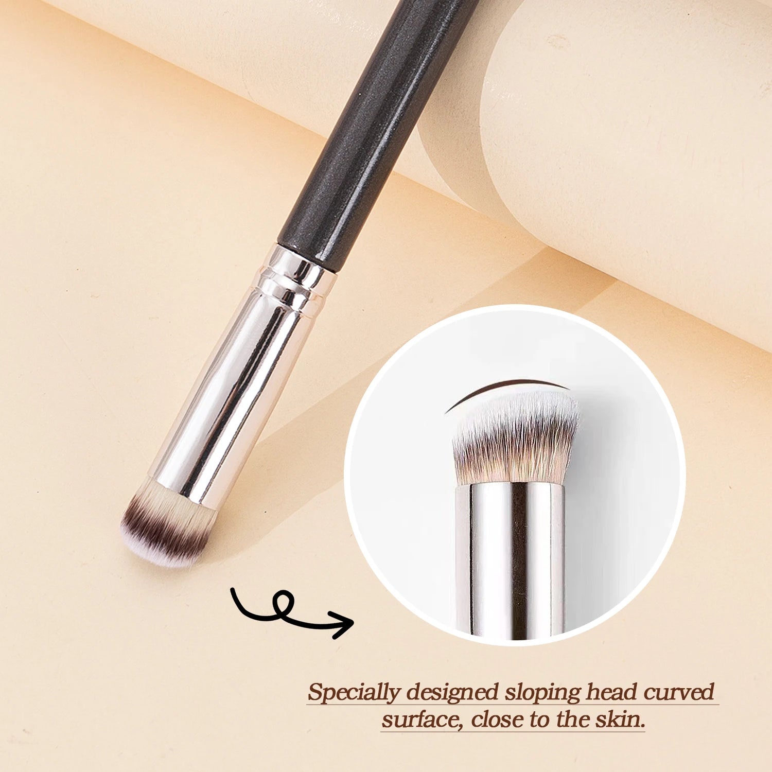 Concealer Brush - Disappear Seamless finish concealer brush soft, fiber hair, stylish design single side brush, convenient Zpaxo