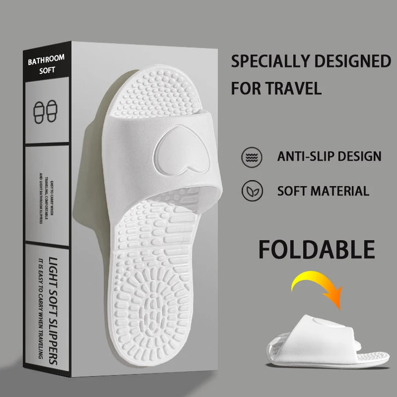 Foldable Portable Men's Slippers Hotel Travel Sandals Home Non-slip