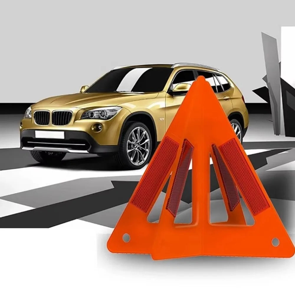 Reflective Car Emergency Warning Triangle Red Foldable Cars Stop Sign Zpaxo
