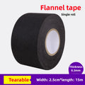 25MM*15M Auto Car Flannel Flannelette Adhesive Tape Wiring Harness Anti Rattle Self Adhesive Felt Tape Auto Repair Tools Zpaxo 25x15m