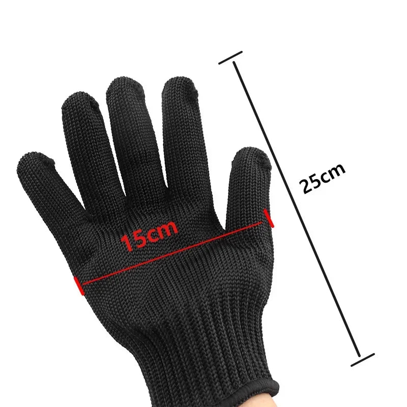1 Pair Stainless Steel Wire Cut Resistant Anti-Cutting Safety Protective Work Gloves Level 5 Stainless Steel Wire Repair Gloves Zpaxo