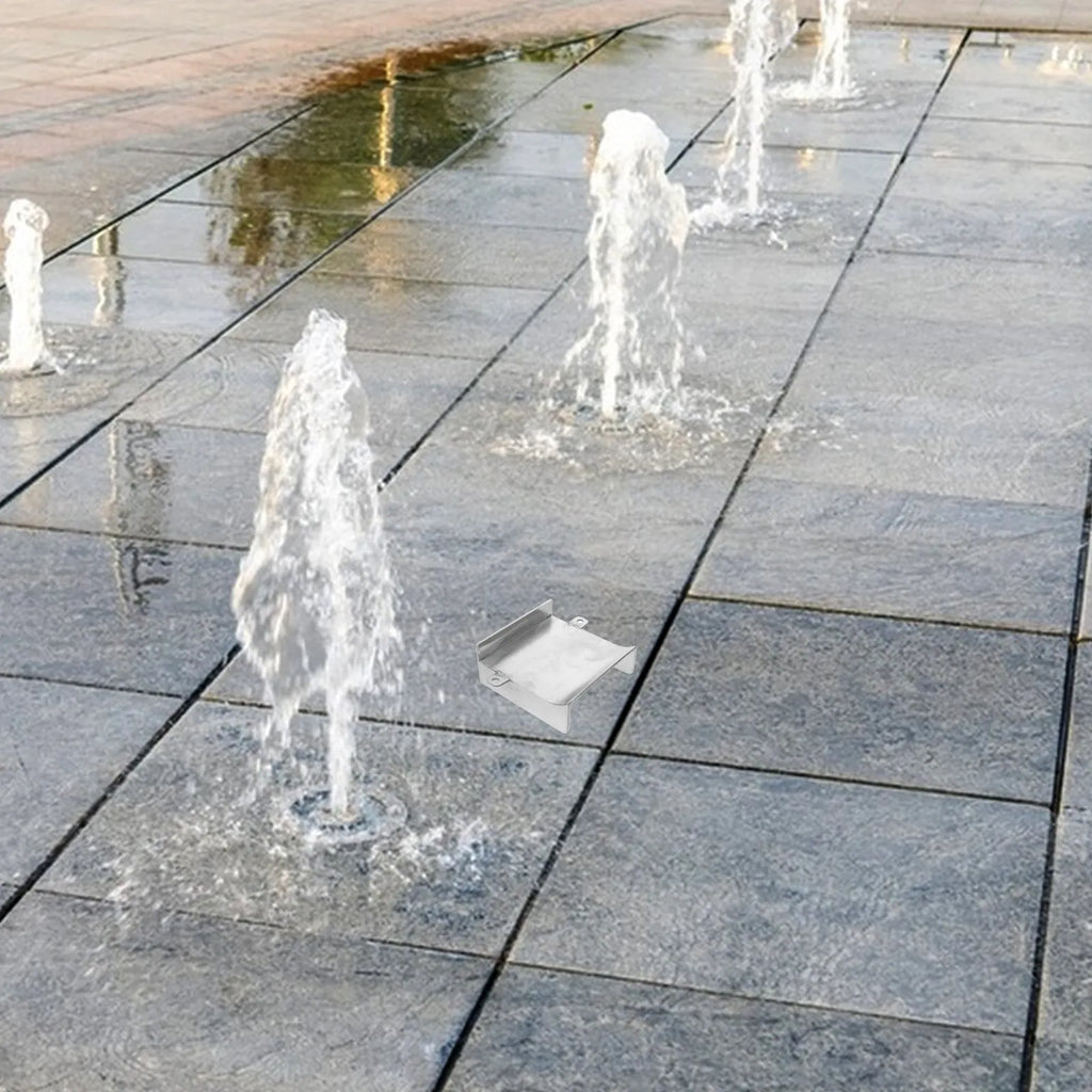 Waterfall Spillway Stainless Steel Outdoor Fountain Spout 3.93x3.93x1.61 Patio Pond Outlet for Backyard Water Garden Water Zpaxo