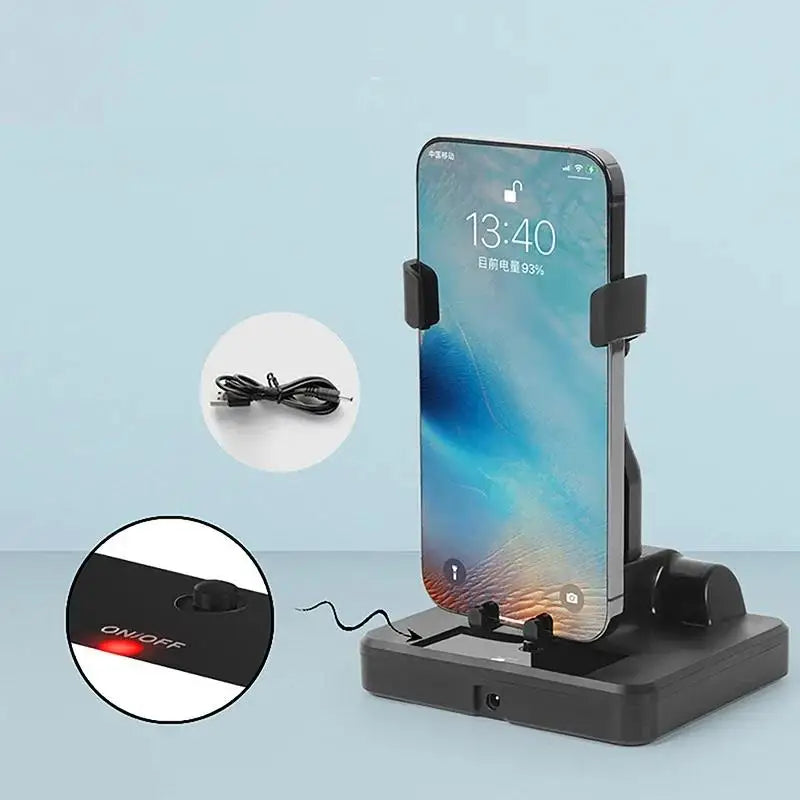 Desktop Automatic Swing Pedometer Phone Holder Stand Lazy Walker Zpaxo