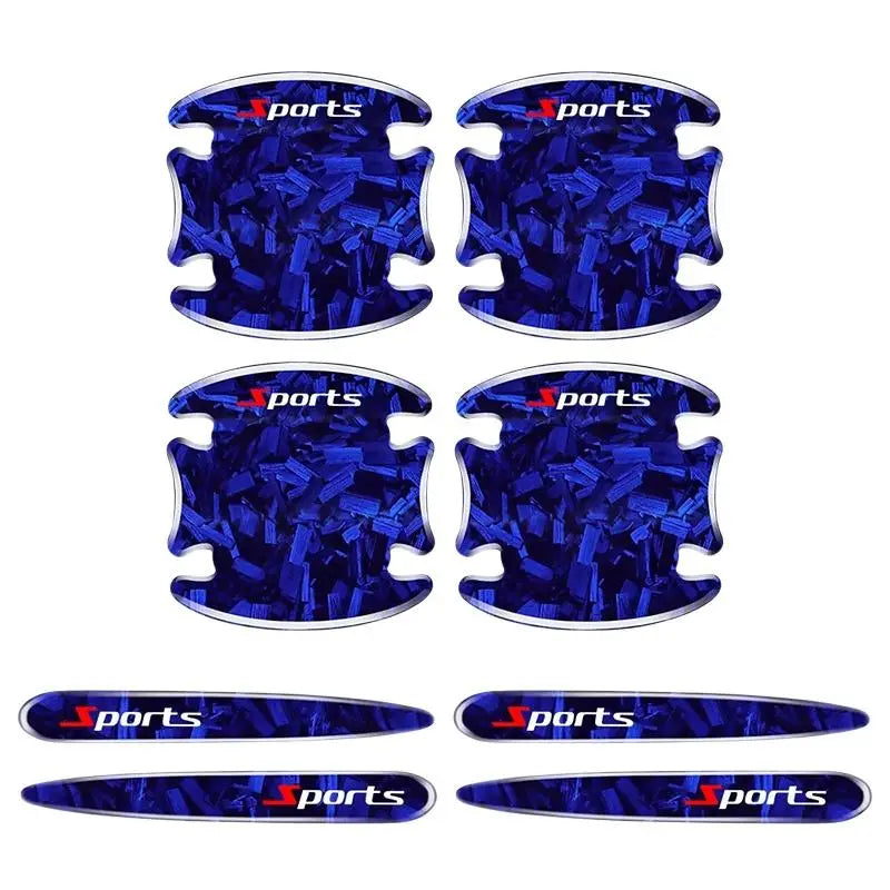 8-Pack Carbon Fibre Car Door Handle Bowl Protector Stickers