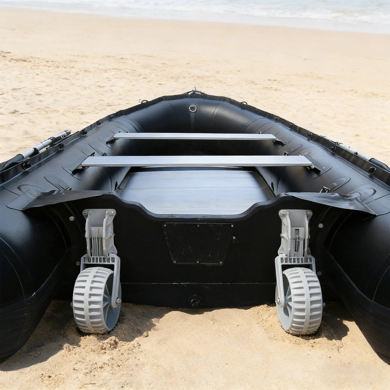 Flip Up Retractable Dinghy Wheels Easy Mount Inflatable Boat
