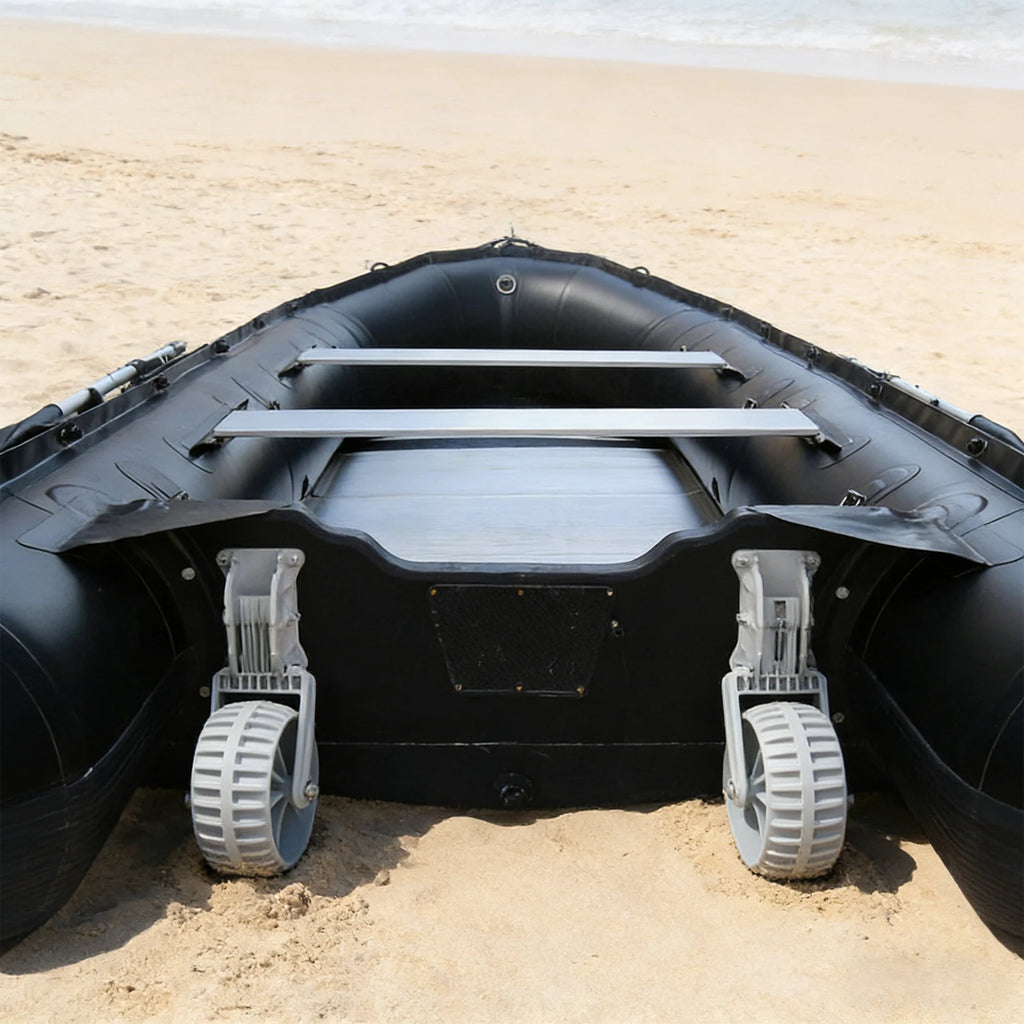 Flip Up Retractable Dinghy Wheels Easy Mount Inflatable Boat