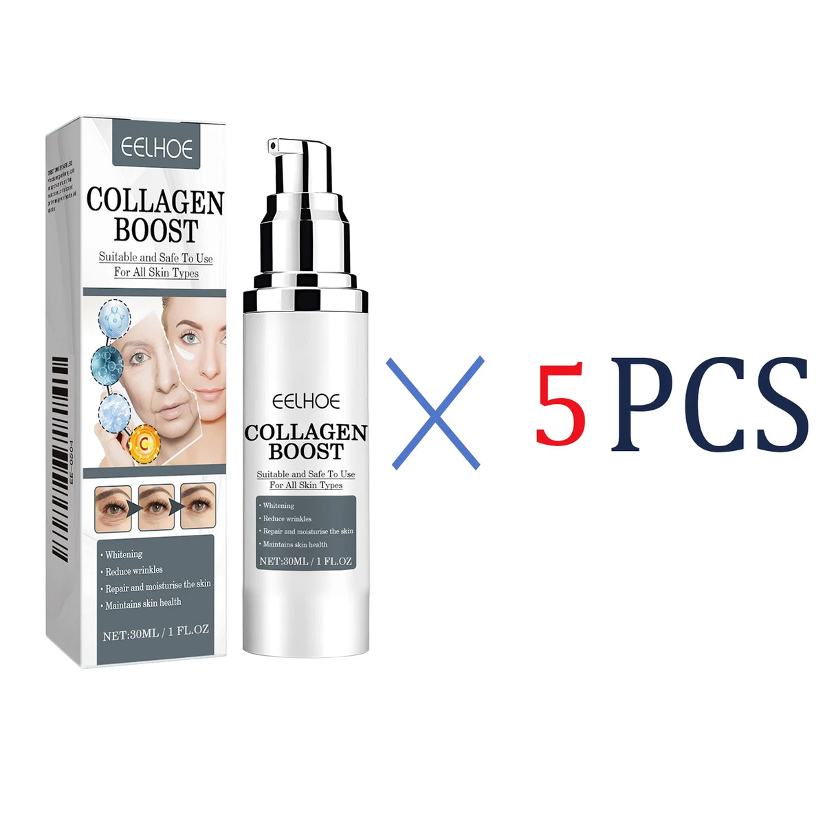 Collagen Face Cream Anti Aging Wrinkle Reduction Moisturizer for Women Firming & Lifting Cream to Brighten Skin Ton 30ml Zpaxo 5 Pcs