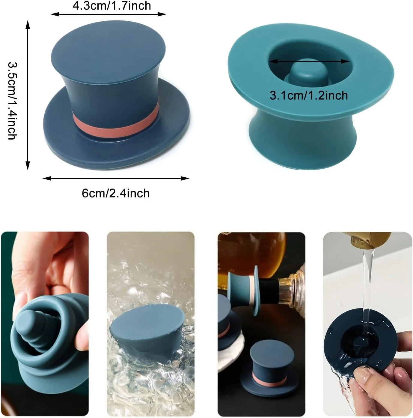 Magic Hat Silicone Wine Bottle Stoppers – Airtight 1-3 Pack