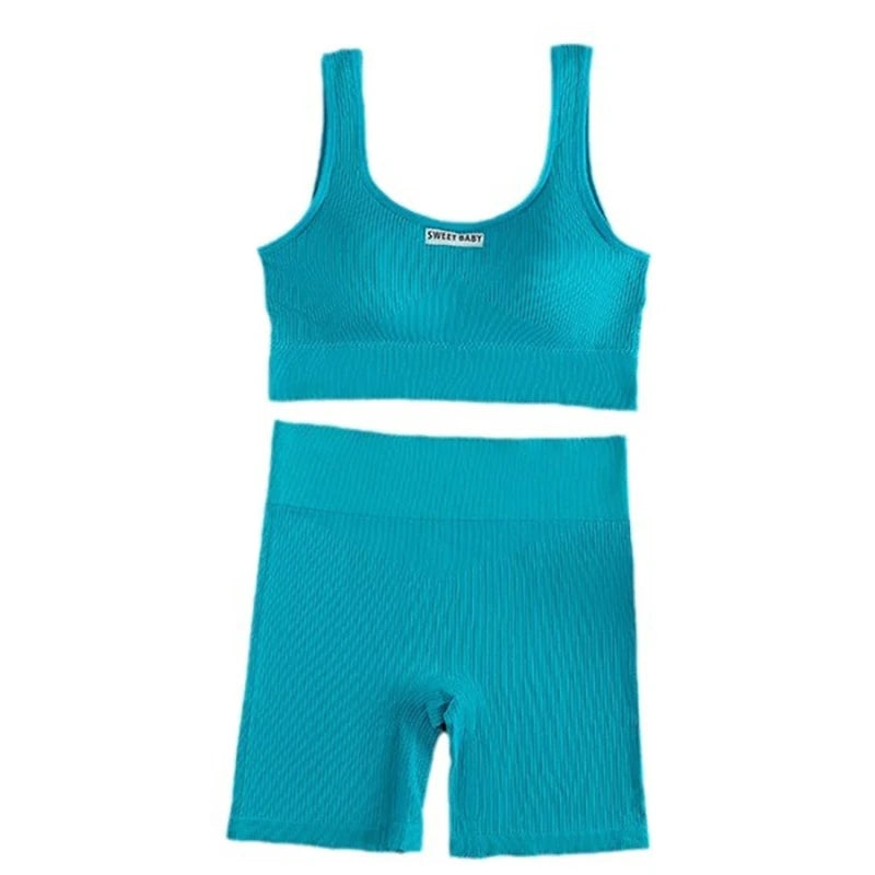 Women Seamless Yoga Set Fitness Workout Suits Sport Bra High Waist Leggings Sexy Deep-V Gym Clothing 2024 New Sportswear Zpaxo