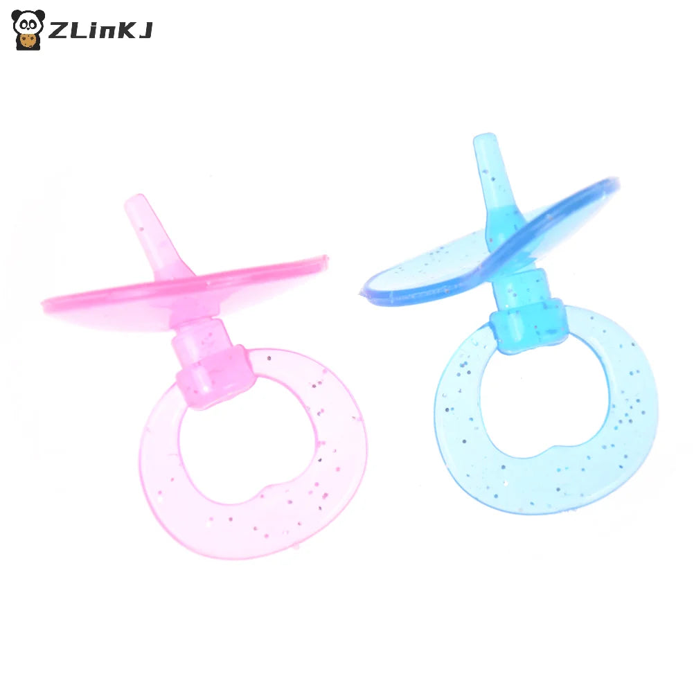 ▶Baby Doll Pacifier Play House Supplies Dollhouse Feeding Nursery Room Toy Color Random 2Pcs Zpaxo