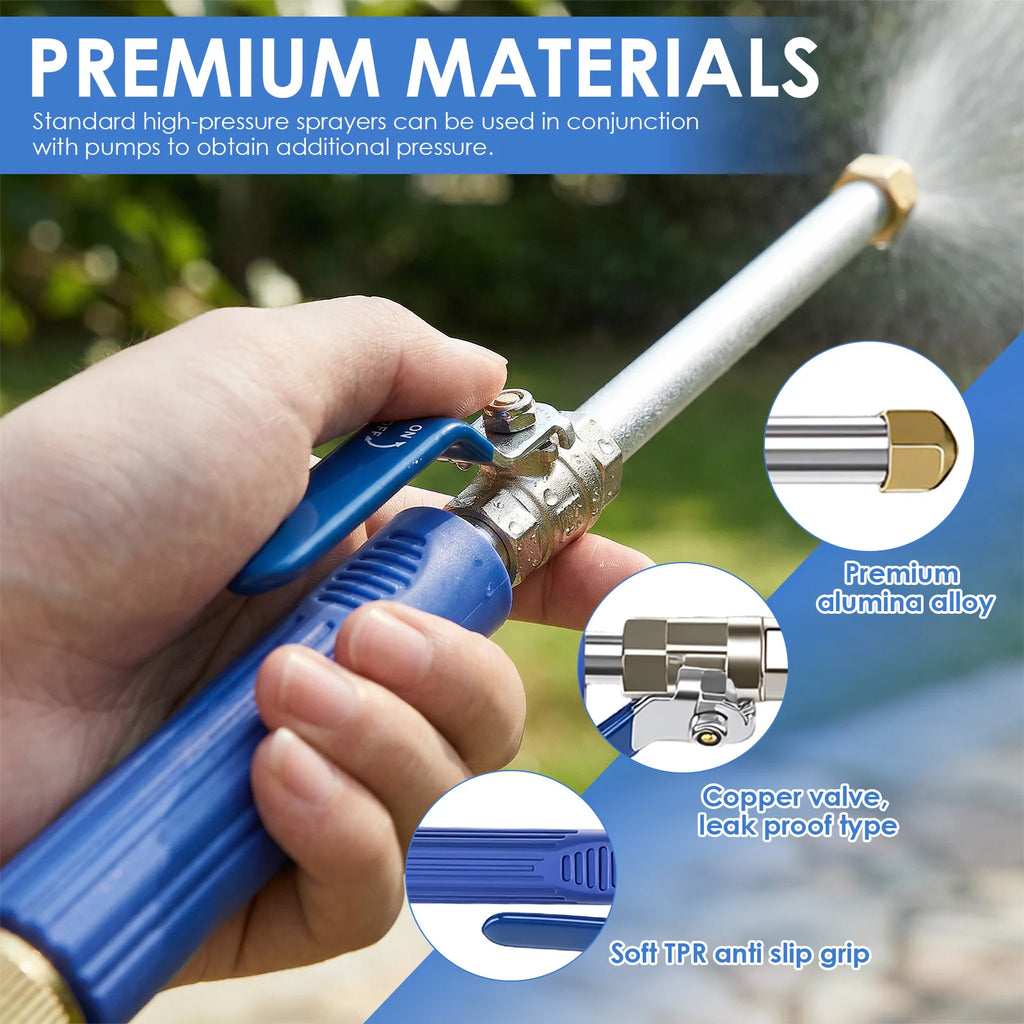Jet Nozzle High Pressure Hose Nozzle with Extension Wand for Garden Hose Power Washer Wand 2 Replaceable Nozzle Quick Connectors Zpaxo