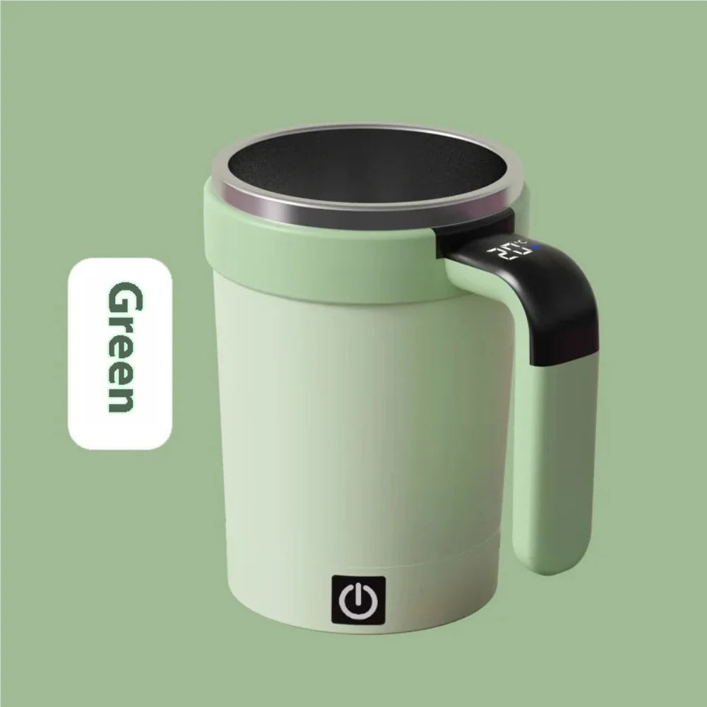 New smart temperature-measuring magnetic automatic stirring cup, electric portable coffee cup, milkshake cup, sports and fitness Zpaxo